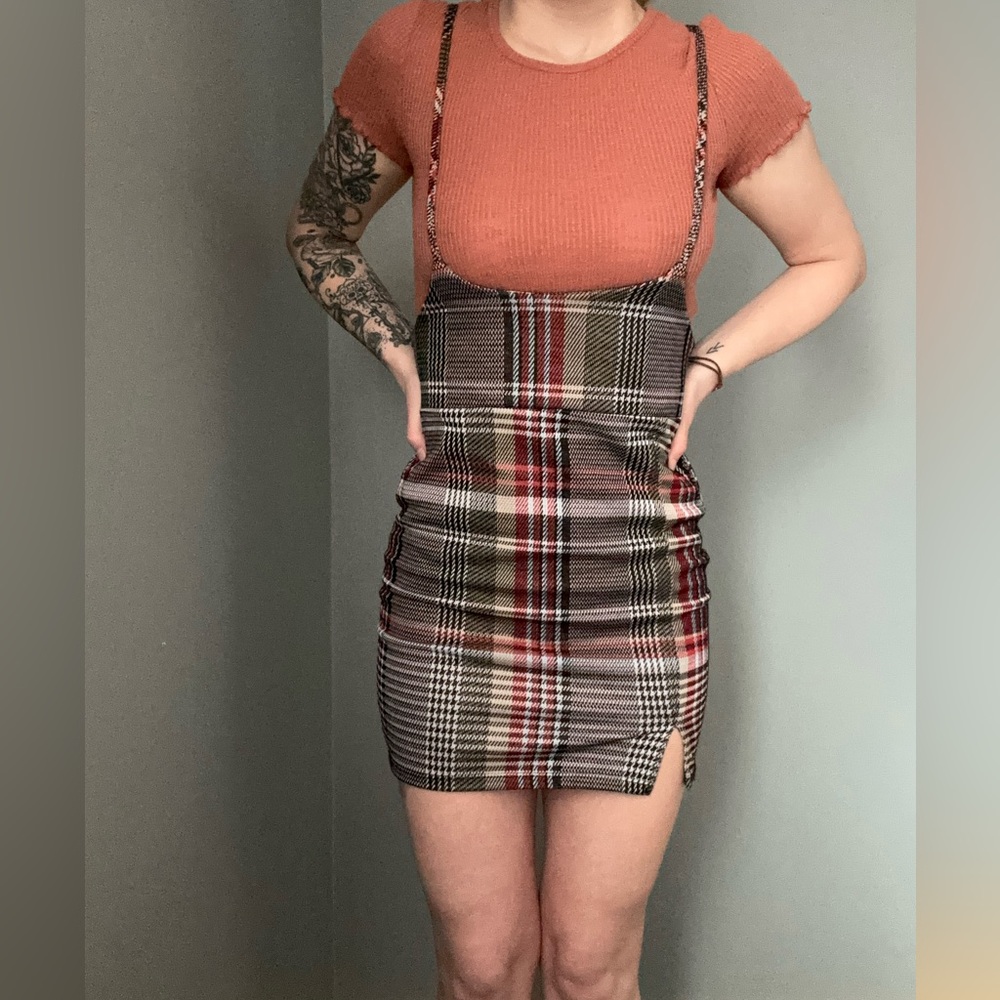 plaid skirt/mini dress